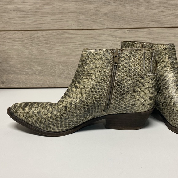 Lucky Brand Snake-Embossed Leather Ankle Boot - Picture 3 of 10